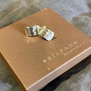 Silpada Textured Silver Stud Earrings